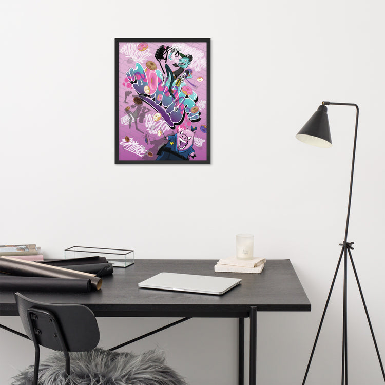 For The Love of Pink Donuts | Open Edition Framed Print