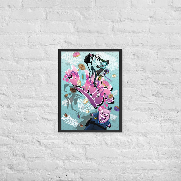 For The Love of Blue Donuts | Open Edition Framed Print