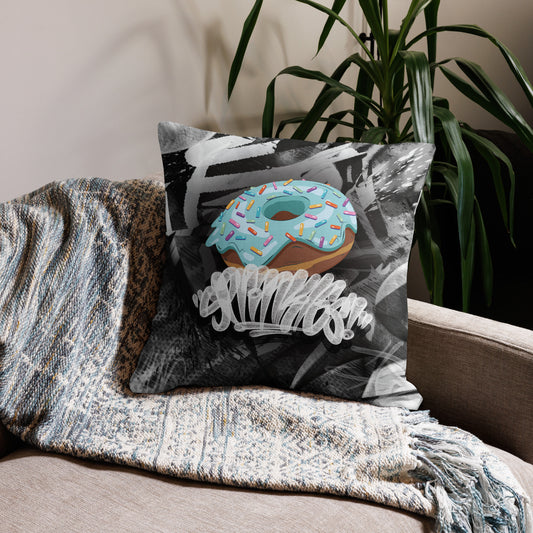 Donut Hate Blue Sprinkles | Premium Pillow