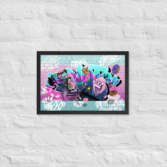 'Donut Hate' Pink | Open Edition Framed Print