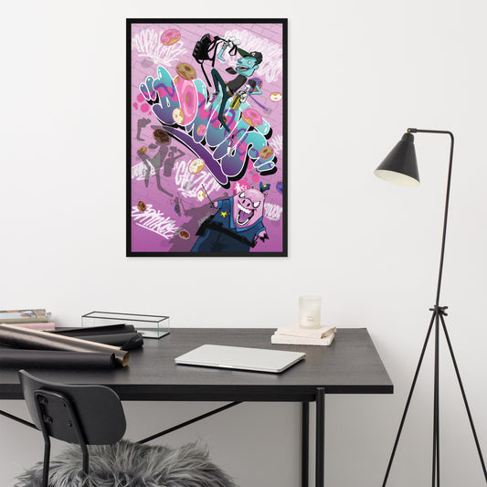 For The Love of Pink Donuts | Open Edition Framed Print