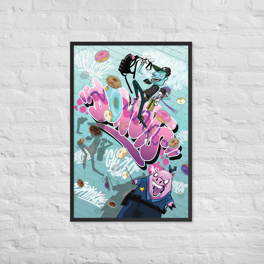 For The Love of Blue Donuts | Open Edition Framed Print