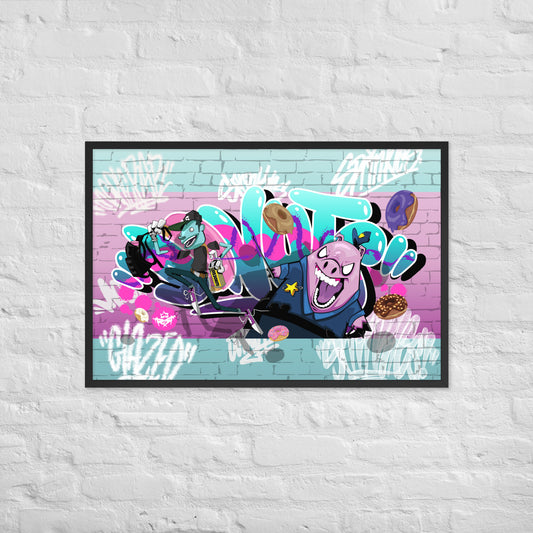 'Donut Hate' Pink | Open Edition Framed Print